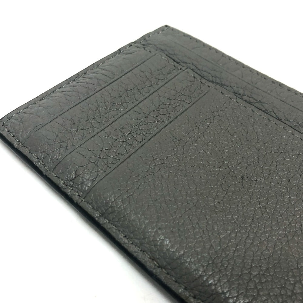 FENDI Card Case 7M0310 leather gray FF Baguette mens Used
