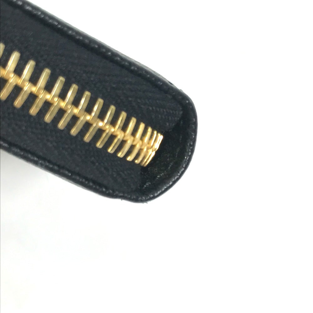 PRADA Coin case 1MM268 saffiano leather black logo Women Used