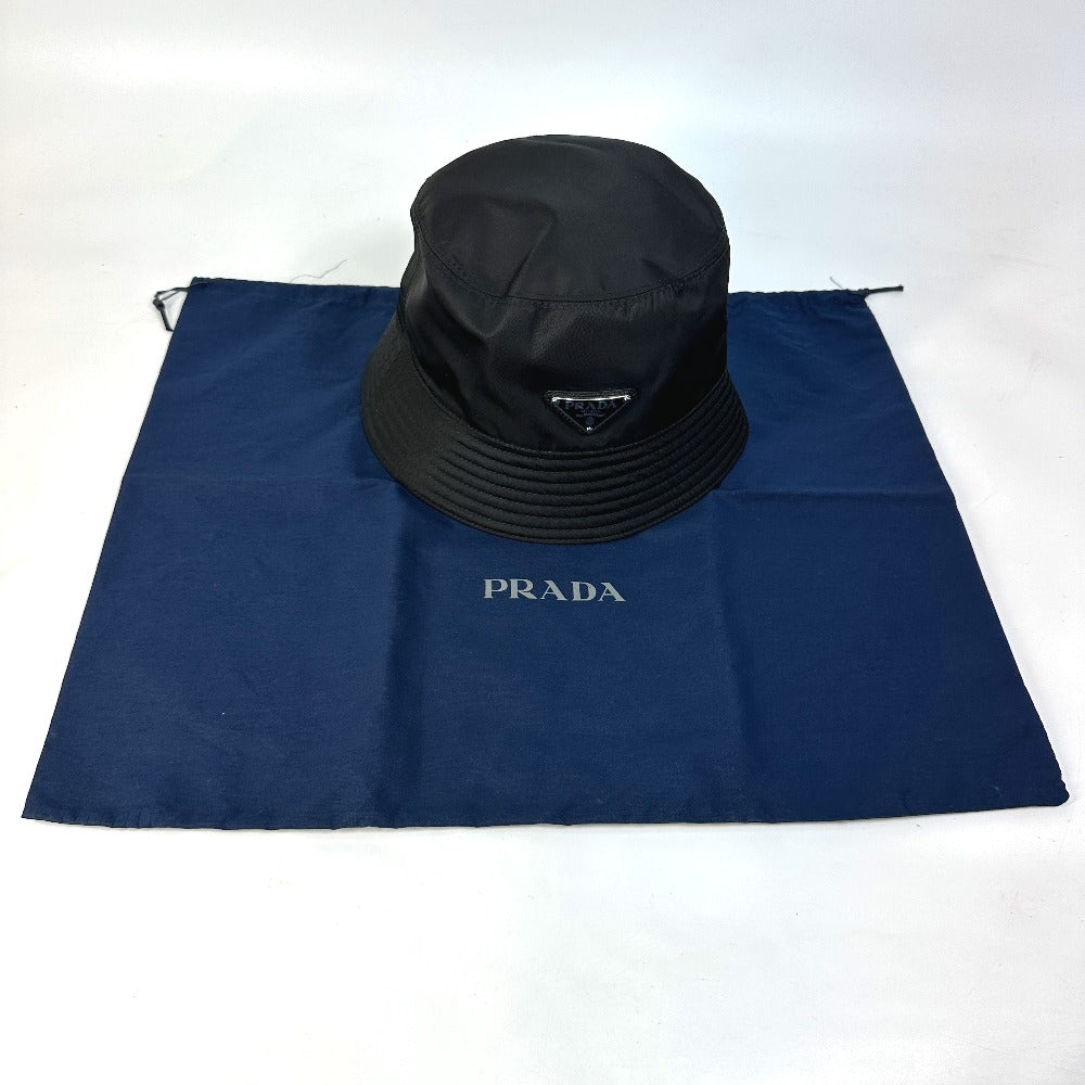 PRADA hat 2HC137 Nylon black Triangle logo Re Nylon unisex(Unisex) XL Used