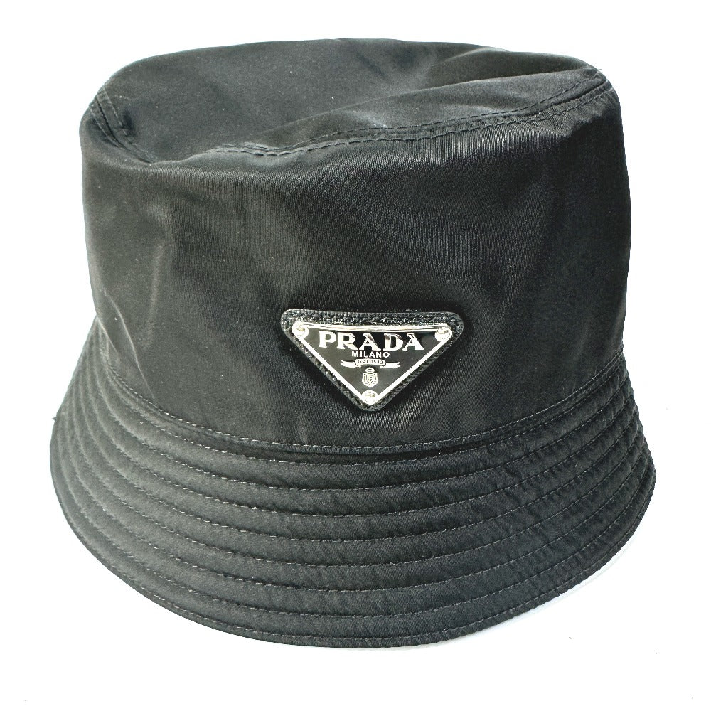 PRADA hat 2HC137 Nylon black Triangle logo Re Nylon unisex(Unisex) XL Used