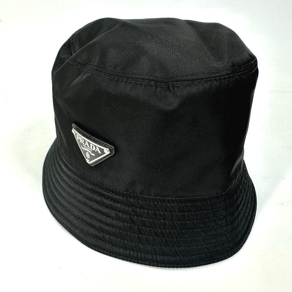 PRADA hat 2HC137 Nylon black Triangle logo Re Nylon unisex(Unisex) XL Used