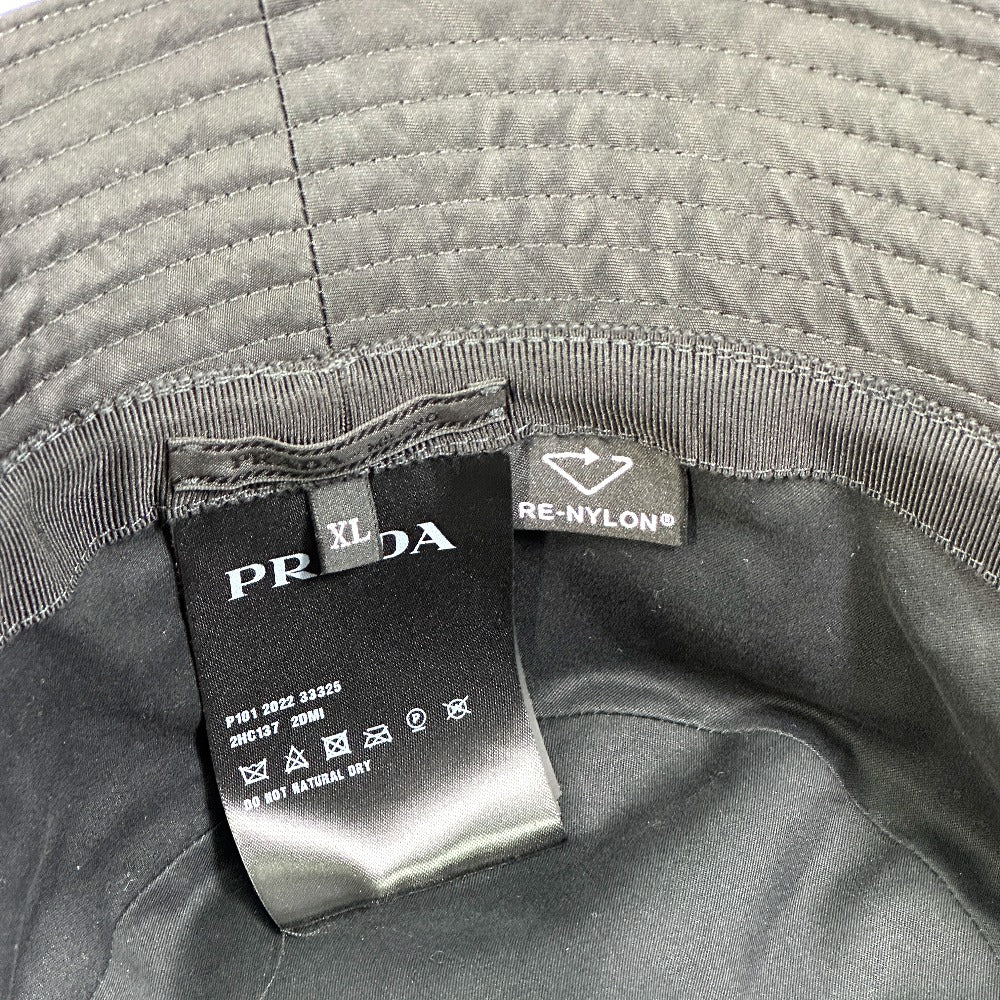 PRADA hat 2HC137 Nylon black Triangle logo Re Nylon unisex(Unisex) XL Used