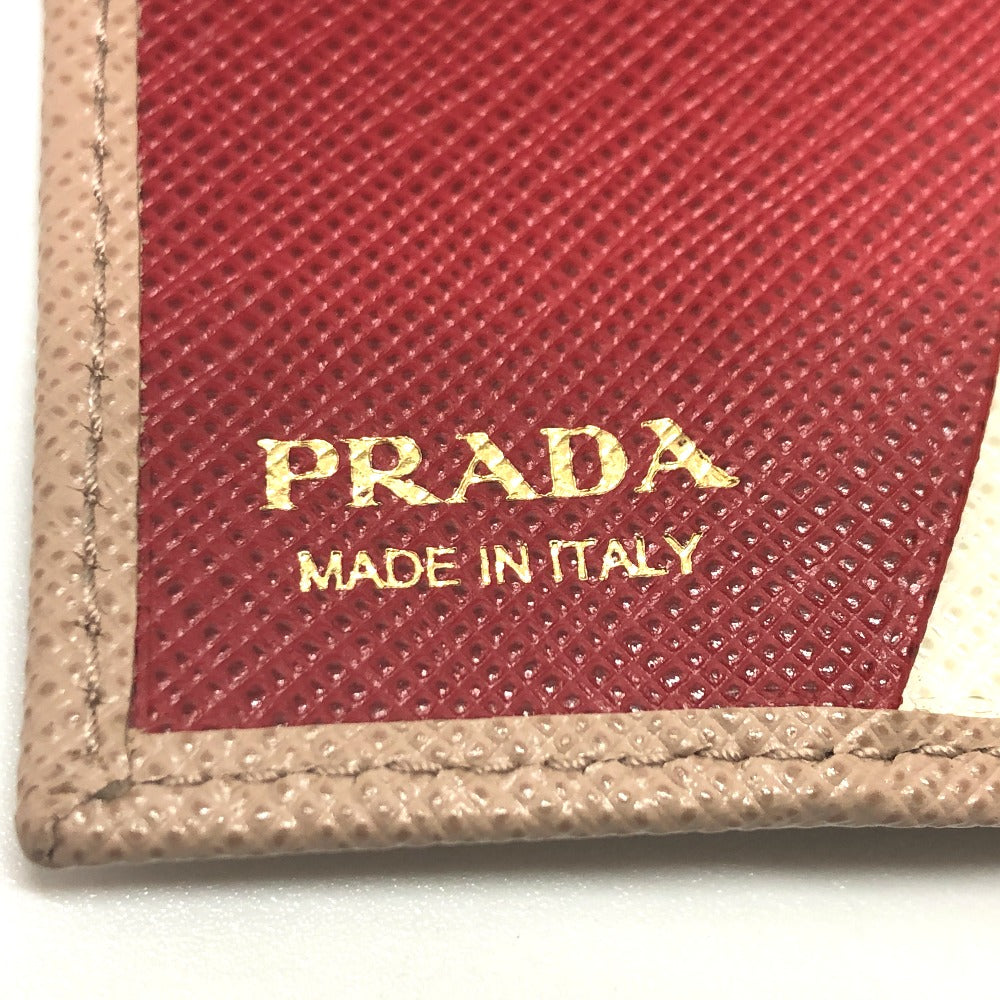 PRADA Key case Key holder 1PG004 saffiano leather pink logo 4 key rings Women Used