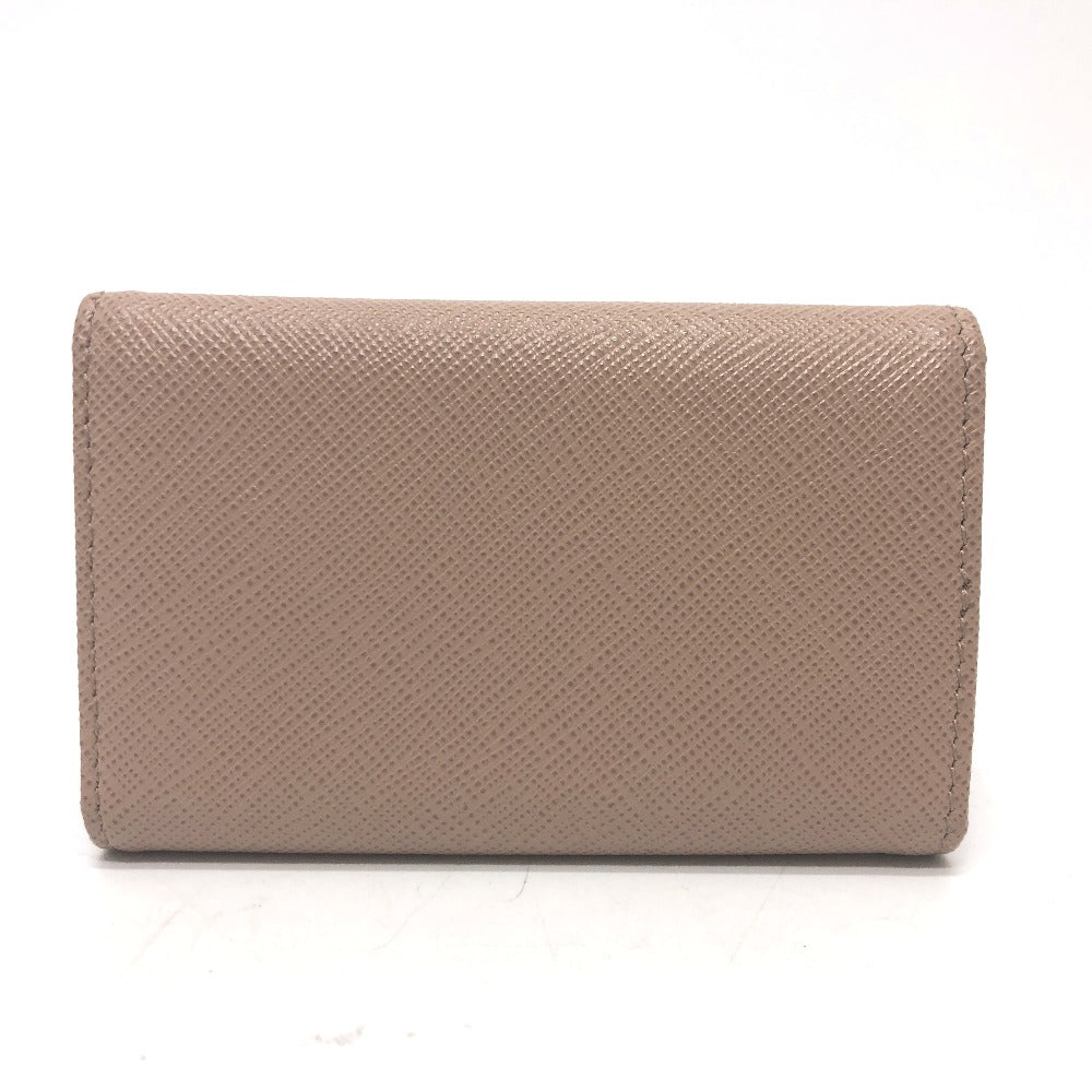 PRADA Key case Key holder 1PG004 saffiano leather pink logo 4 key rings Women Used