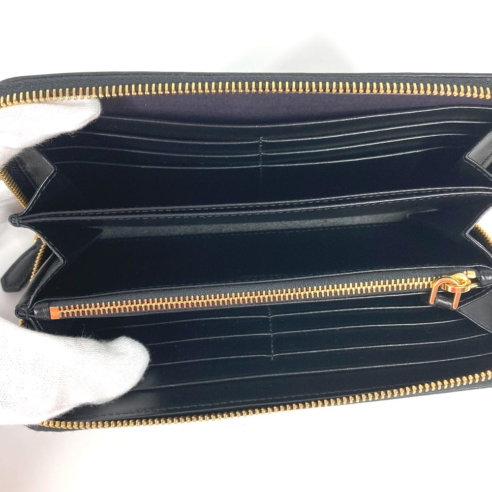 PRADA Long Wallet Purse 1ML506 Leather / nylon black Long wallet Triangle logo plate Women Used