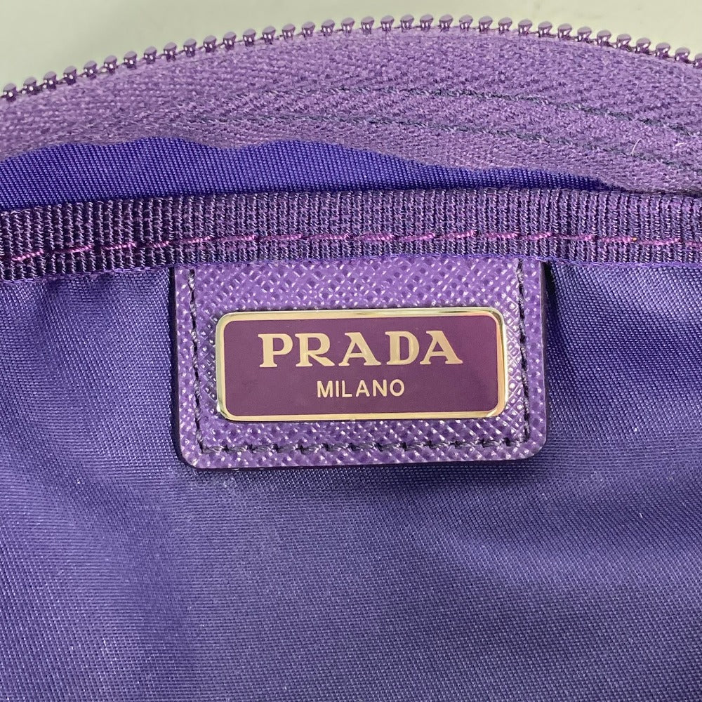 PRADA Pouch 1NA350 Nylon purple Triangle logo Women Used