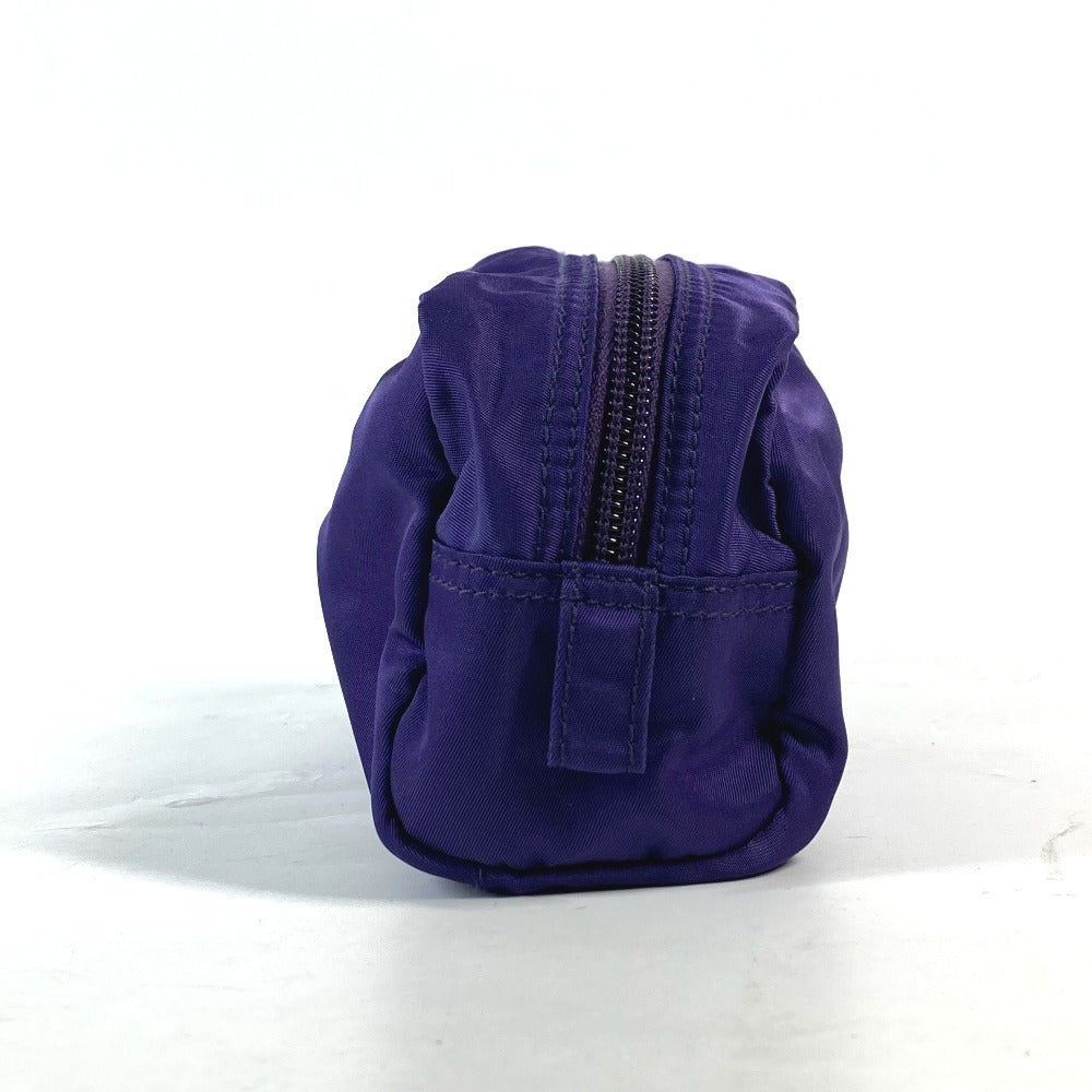 PRADA Pouch 1NA350 Nylon purple Triangle logo Women Used