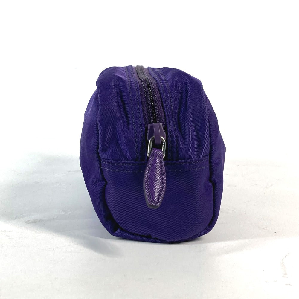 PRADA Pouch 1NA350 Nylon purple Triangle logo Women Used