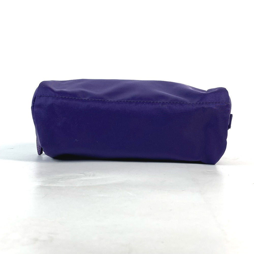PRADA Pouch 1NA350 Nylon purple Triangle logo Women Used