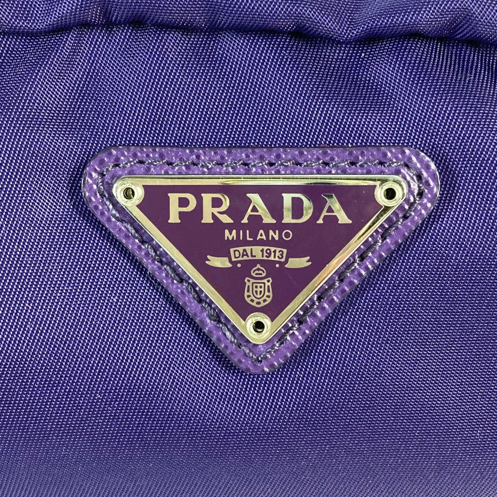 PRADA Pouch 1NA350 Nylon purple Triangle logo Women Used