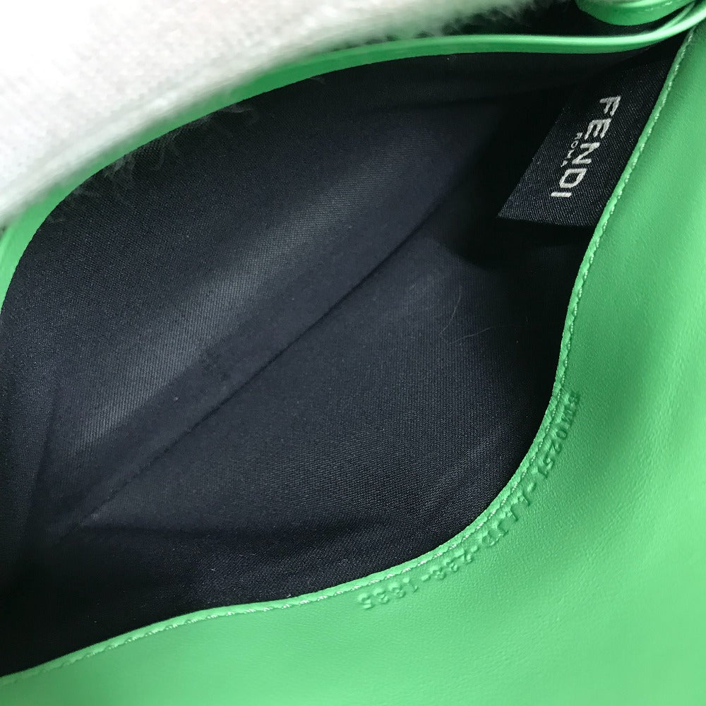 FENDI Long Wallet Purse 8M0251 leather green Baguette Continental Wallet Women Used