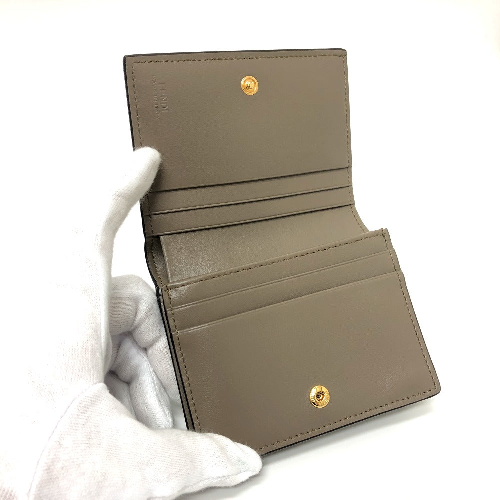 FENDI Folded wallet 8M0420 leather Brown logo Women Used