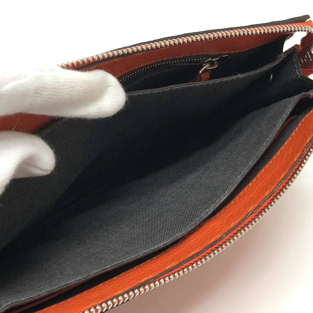 FENDI Clutch bag 7VA350 leather Orange Celeria unisex(Unisex) Used