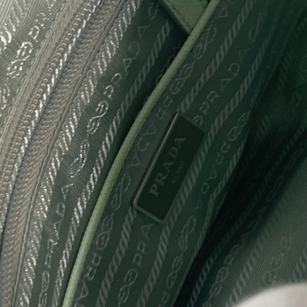 PRADA Shoulder Bag 1BD953 Nylon green Triangle logo plate Re-Nylon Women Used