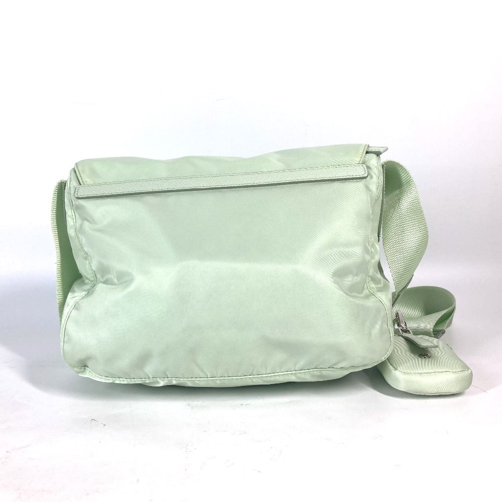 PRADA Shoulder Bag 1BD953 Nylon green Triangle logo plate Re-Nylon Women Used
