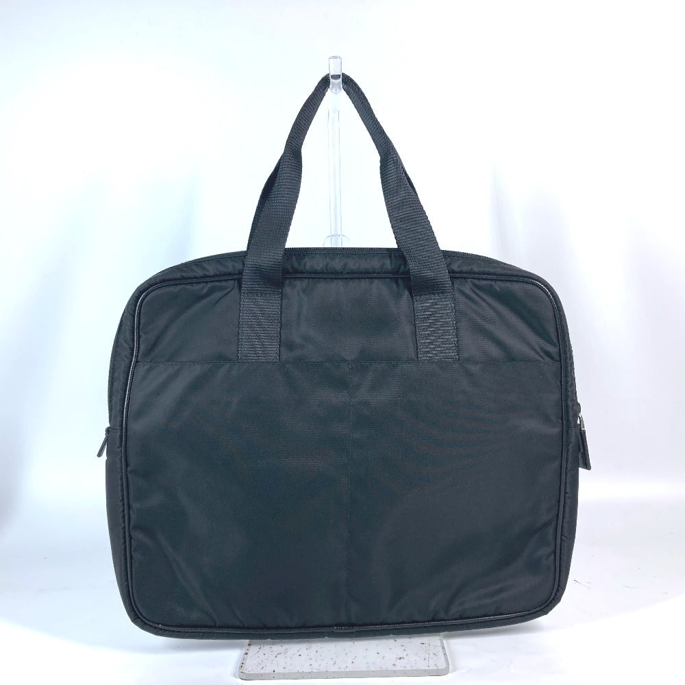 PRADA Business bag VA0609 Nylon black Document bag Briefcase PC bag Computer case Triangle logo plate
