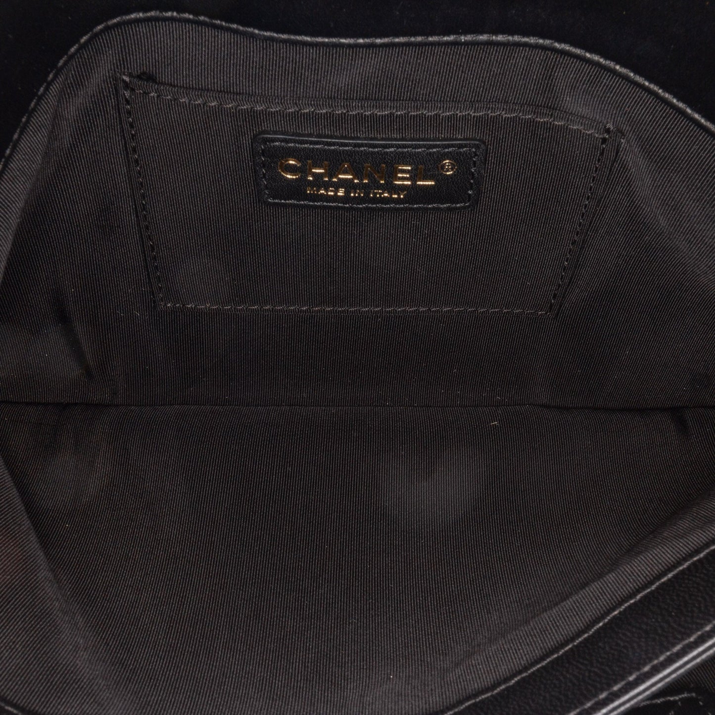 Black Chanel Chevron Lambskin Fold Up Again Clutch