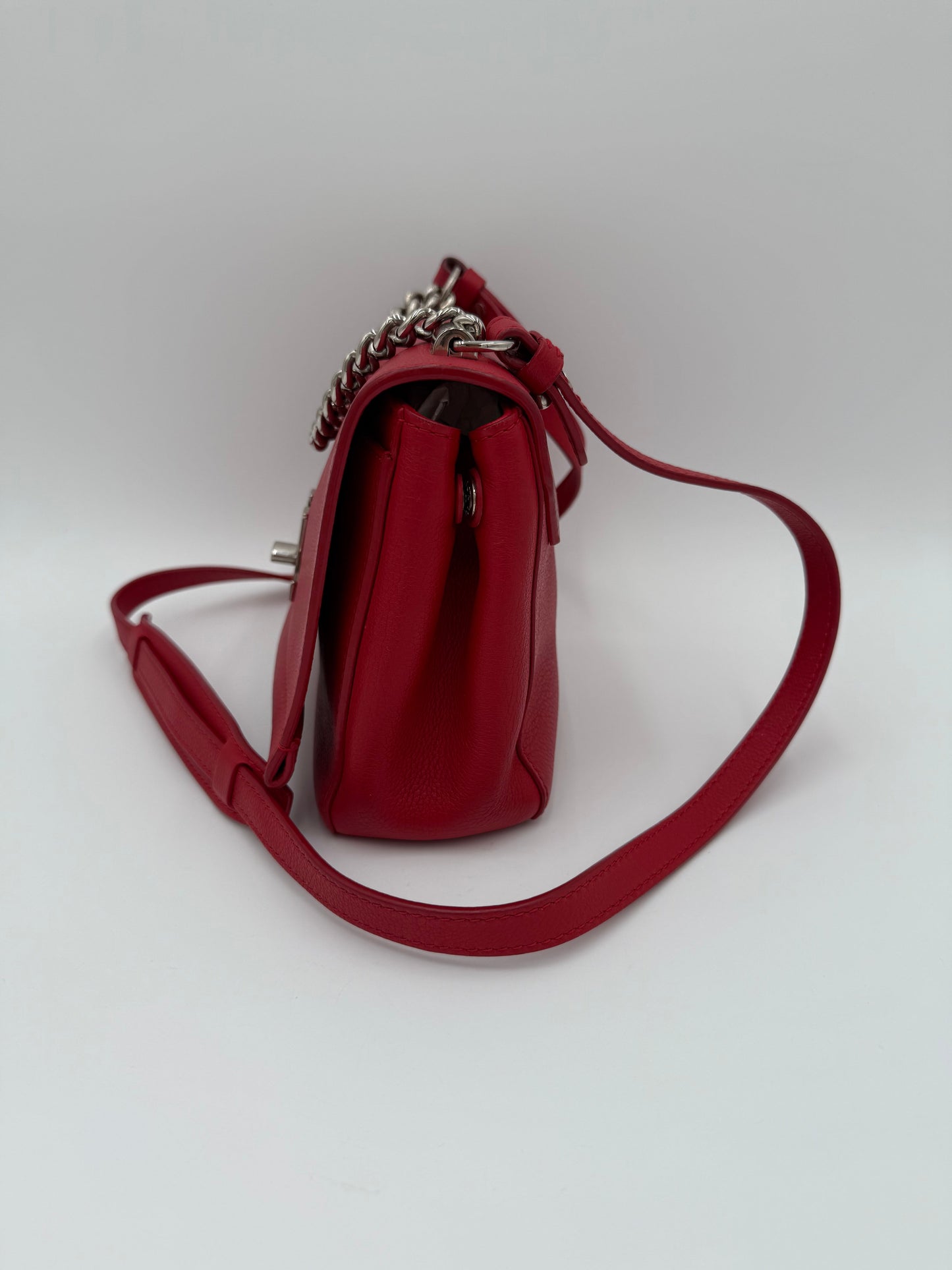 Crossbody Luxury Designer By Louis Vuitton In Red & Silver, Size:Small
