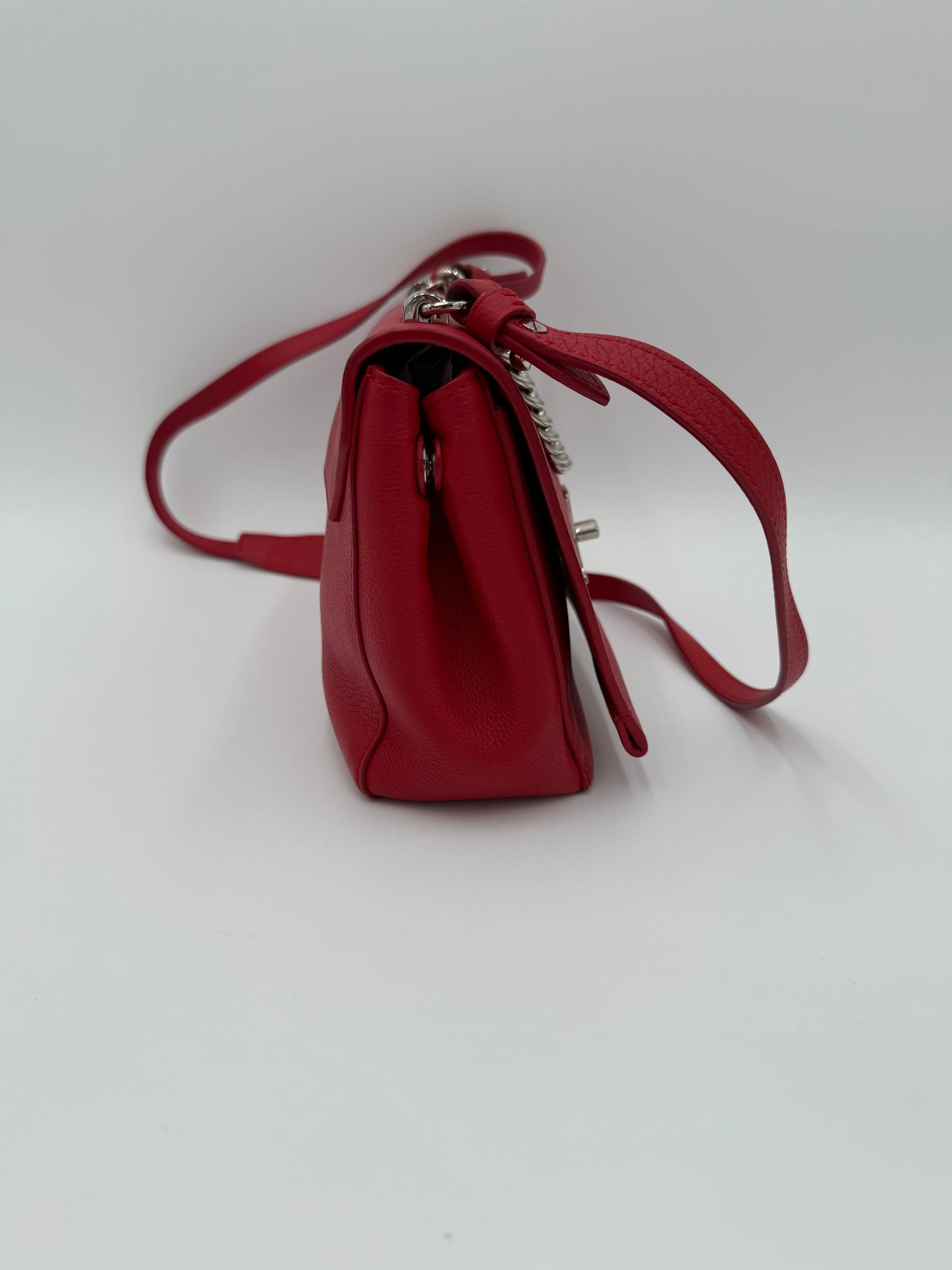 Crossbody Luxury Designer By Louis Vuitton In Red & Silver, Size:Small