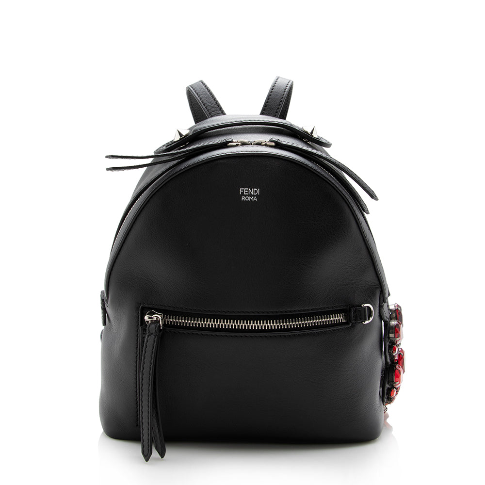 Fendi Leather Crystal By The Way Mini Backpack - FINAL SALE (SHF-14917)