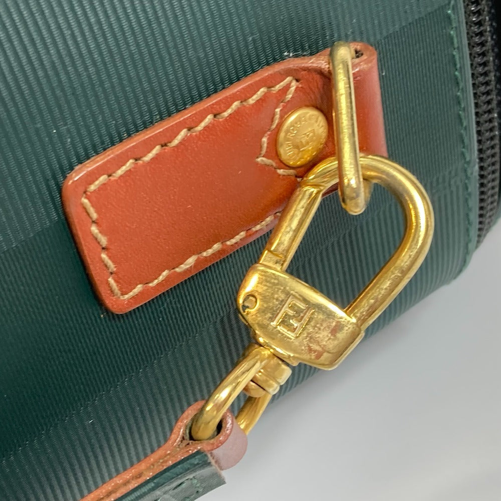 FENDI Vanity bag Leather / PVC Green x brown Pecan bag Women Used