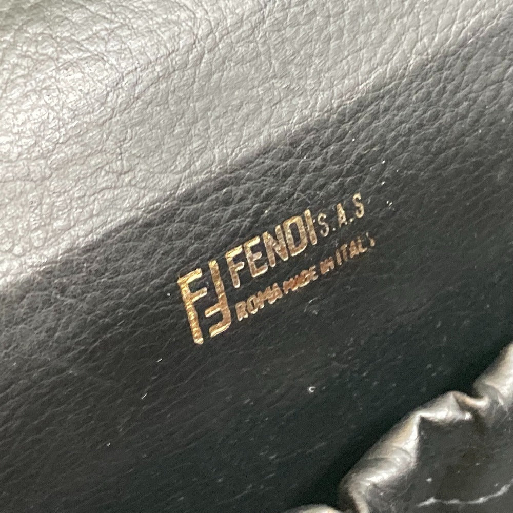 FENDI Vanity bag Leather / PVC Green x brown Pecan bag Women Used