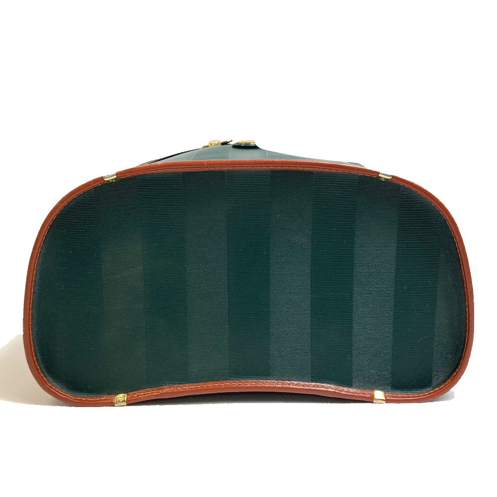 FENDI Vanity bag Leather / PVC Green x brown Pecan bag Women Used
