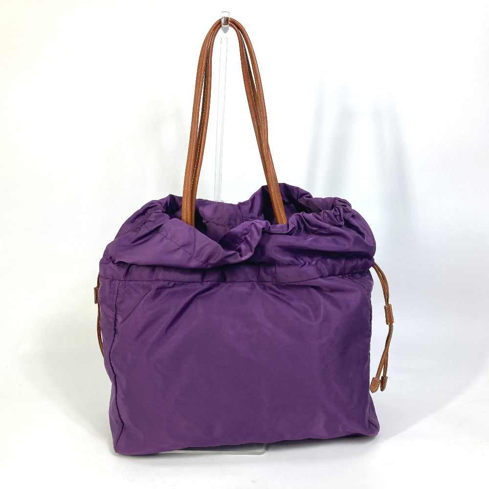 PRADA Tote Bag BN1757 Nylon / leather purple logo Shoulder Bag