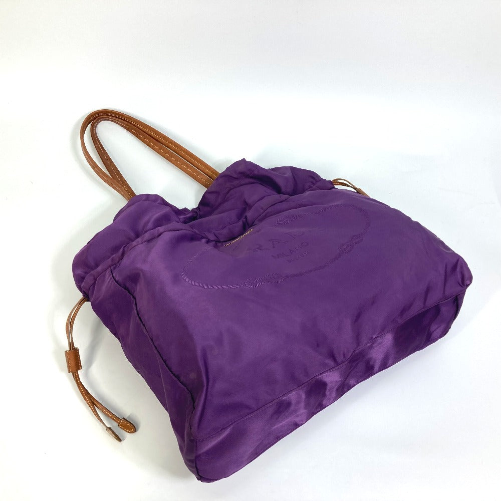 PRADA Tote Bag BN1757 Nylon / leather purple logo Shoulder Bag