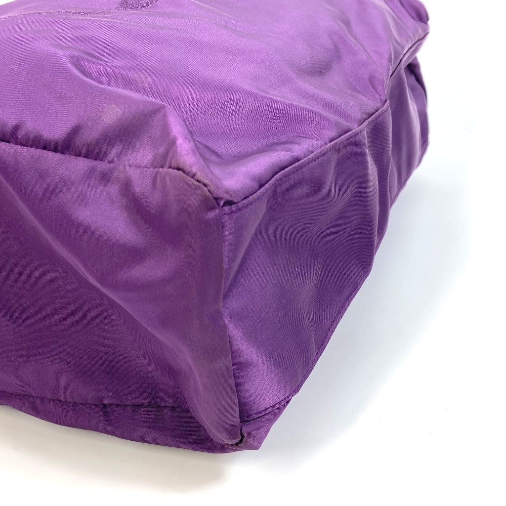 PRADA Tote Bag BN1757 Nylon / leather purple logo Shoulder Bag