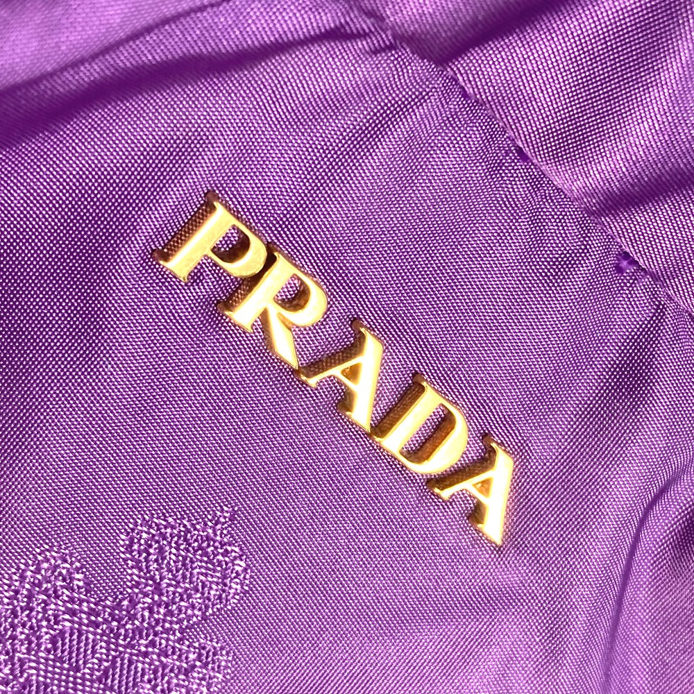 PRADA Tote Bag BN1757 Nylon / leather purple logo Shoulder Bag
