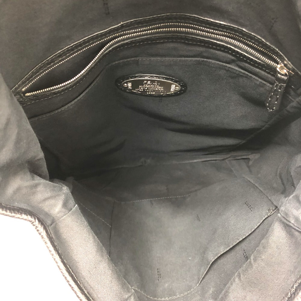 FENDI Backpack 7VZ011 leather black Backpack mens Used