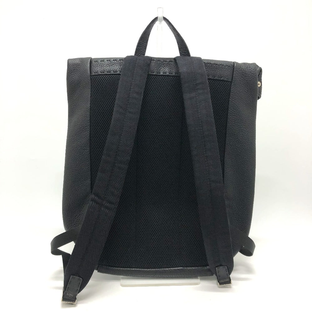 FENDI Backpack 7VZ011 leather black Backpack mens Used