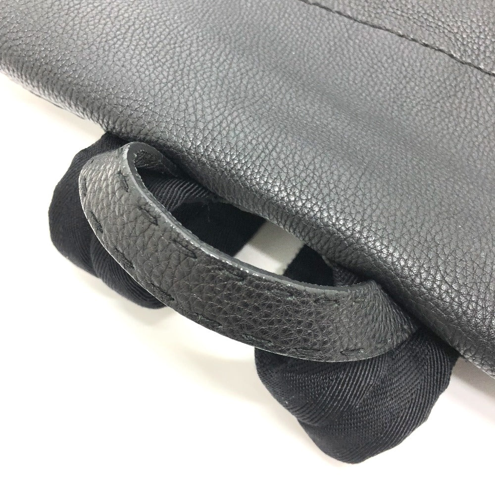 FENDI Backpack 7VZ011 leather black Backpack mens Used