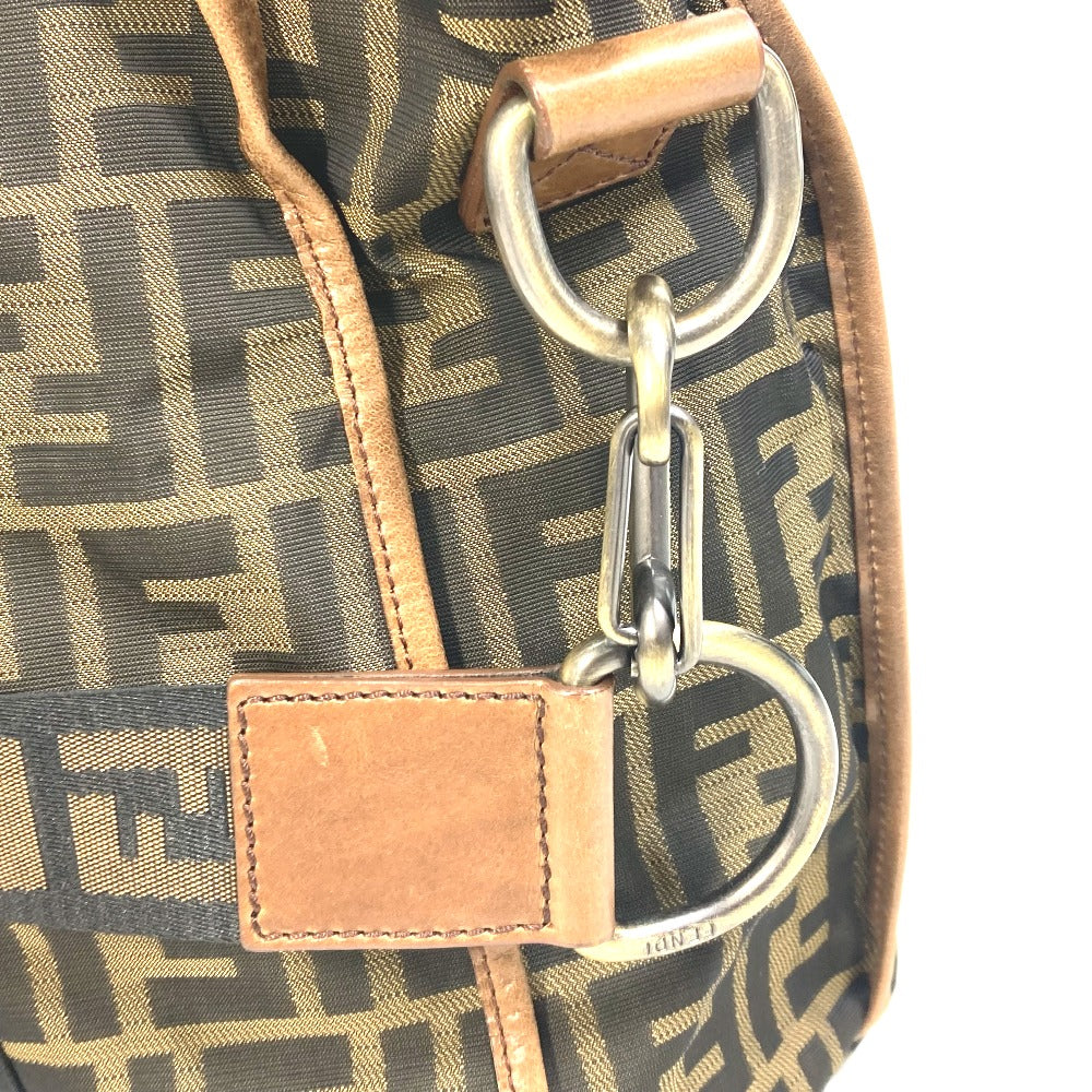 FENDI Tote Bag 7VA158 Leather / canvas Brown Zucca FF pattern Handbag 2WAY Bag Shoulder Bag Women Used