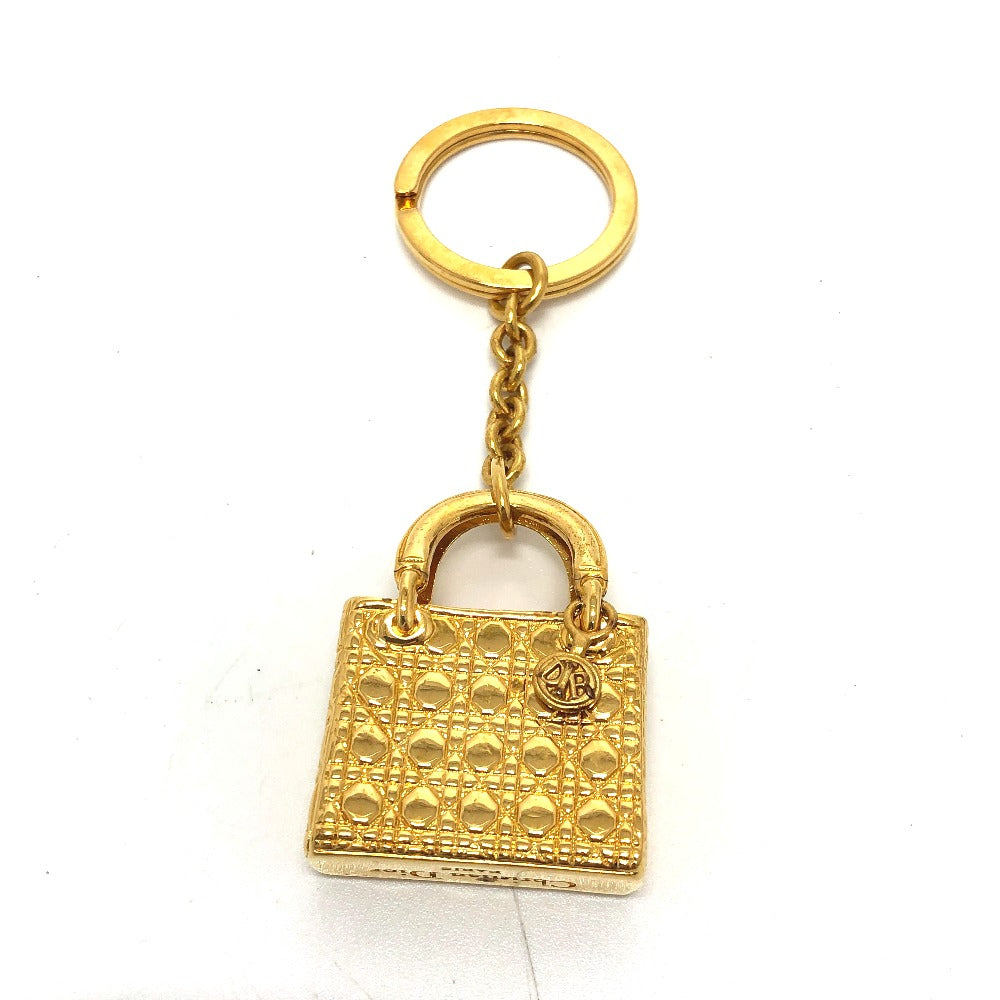 Christian Dior key ring metal gold Accessory Lady Dior Women Used