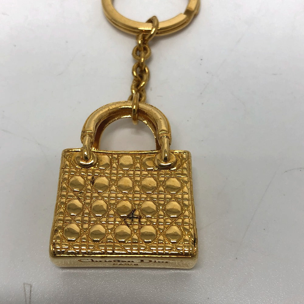 Christian Dior key ring metal gold Accessory Lady Dior Women Used