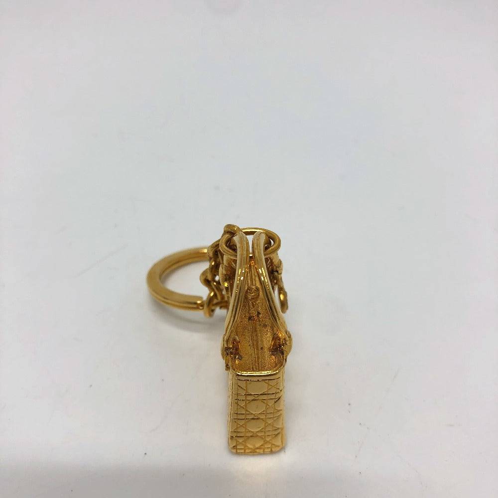 Christian Dior key ring metal gold Accessory Lady Dior Women Used