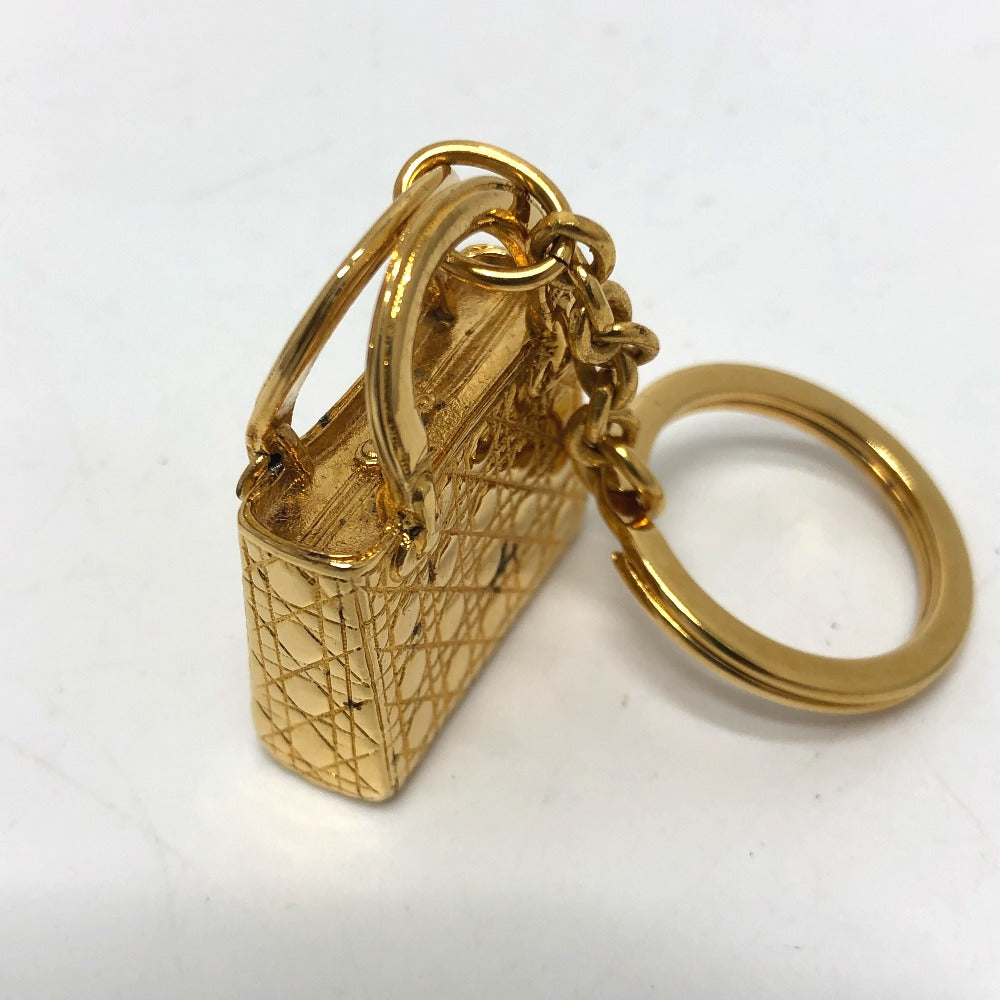 Christian Dior key ring metal gold Accessory Lady Dior Women Used