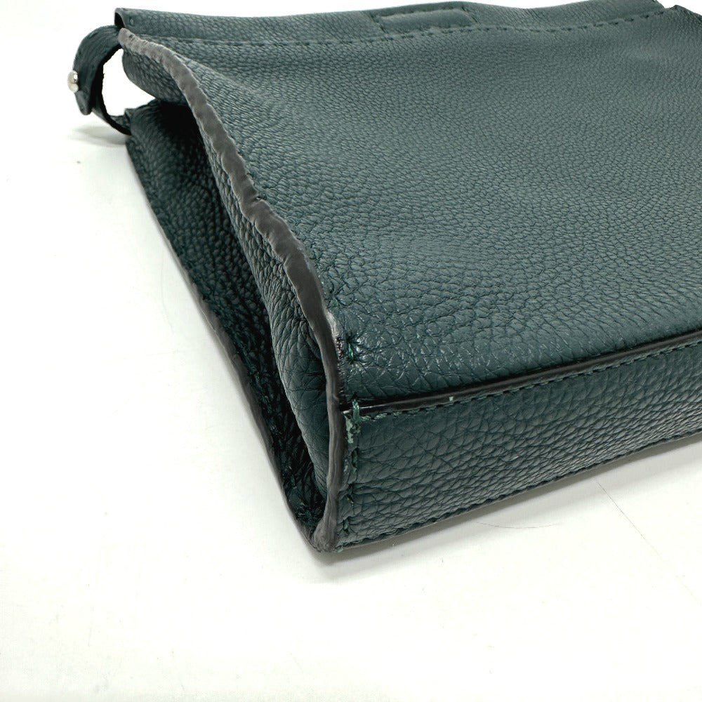 FENDI Business bag 7VA406 leather Blue type Selleria Monster Iconic Peek-a-boo fit unisex(Unisex) Used