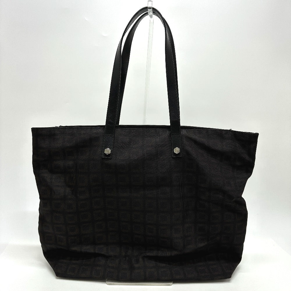 PRADA Tote Bag VA0877 PVC / Leather black Triangle logo mens Used