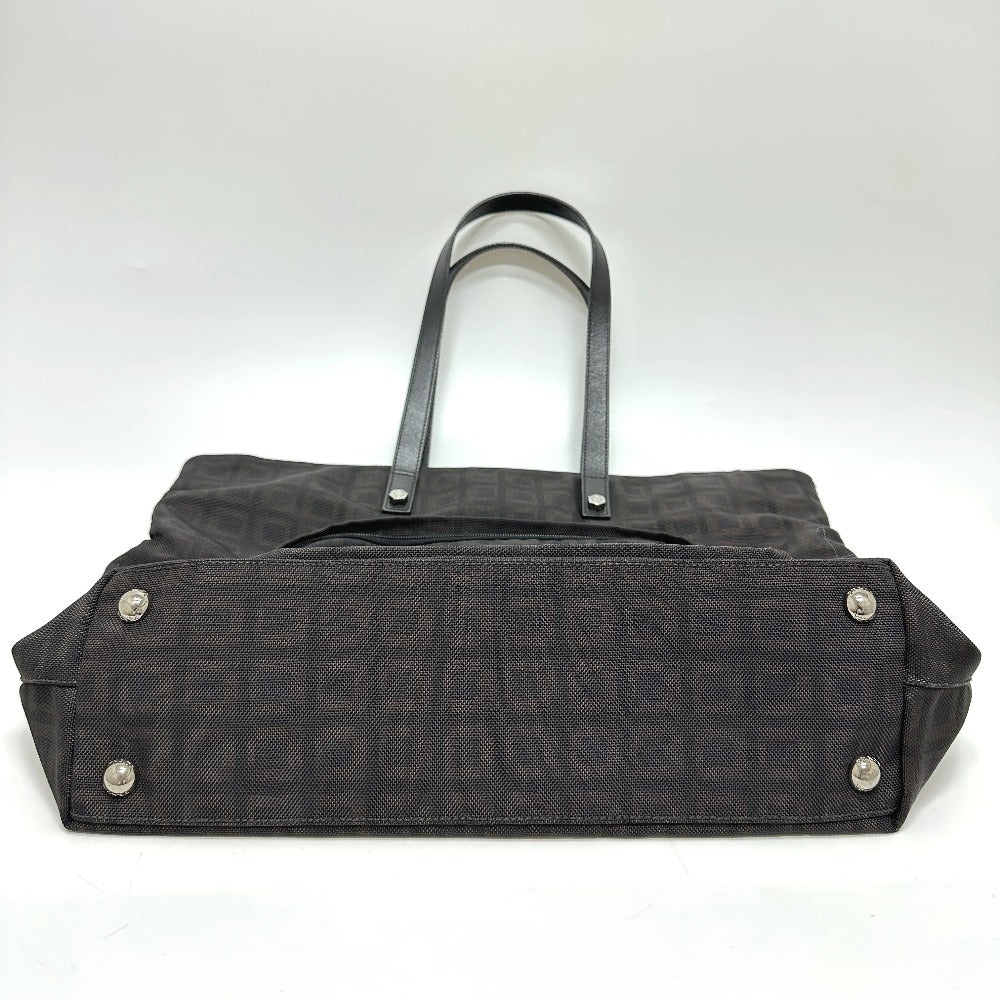 PRADA Tote Bag VA0877 PVC / Leather black Triangle logo mens Used
