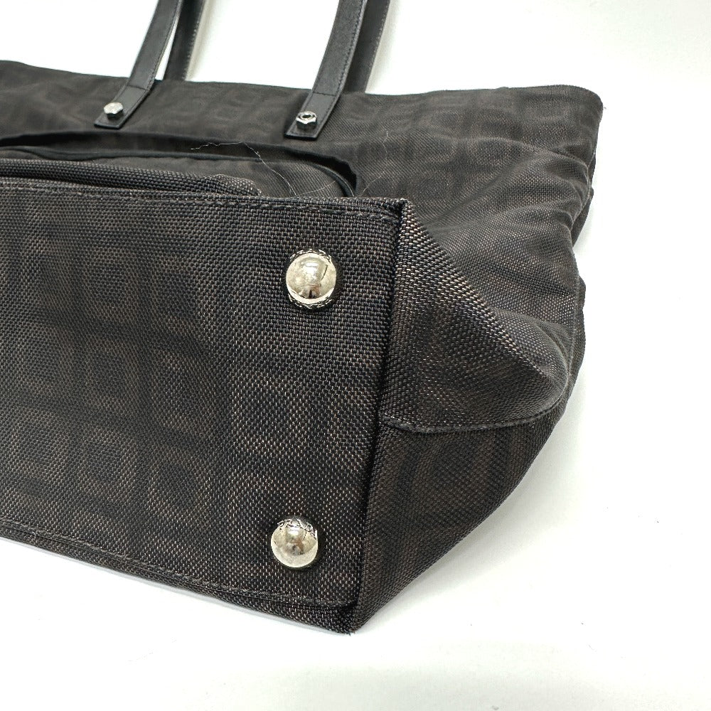 PRADA Tote Bag VA0877 PVC / Leather black Triangle logo mens Used