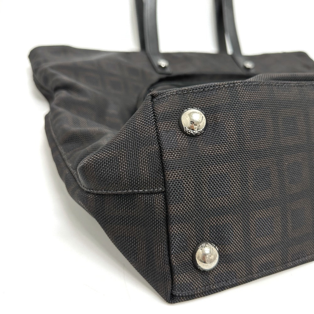 PRADA Tote Bag VA0877 PVC / Leather black Triangle logo mens Used