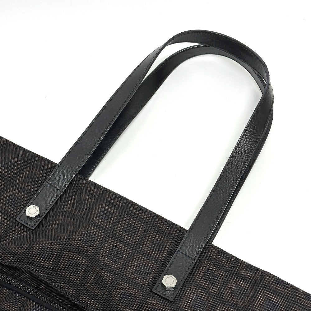 PRADA Tote Bag VA0877 PVC / Leather black Triangle logo mens Used