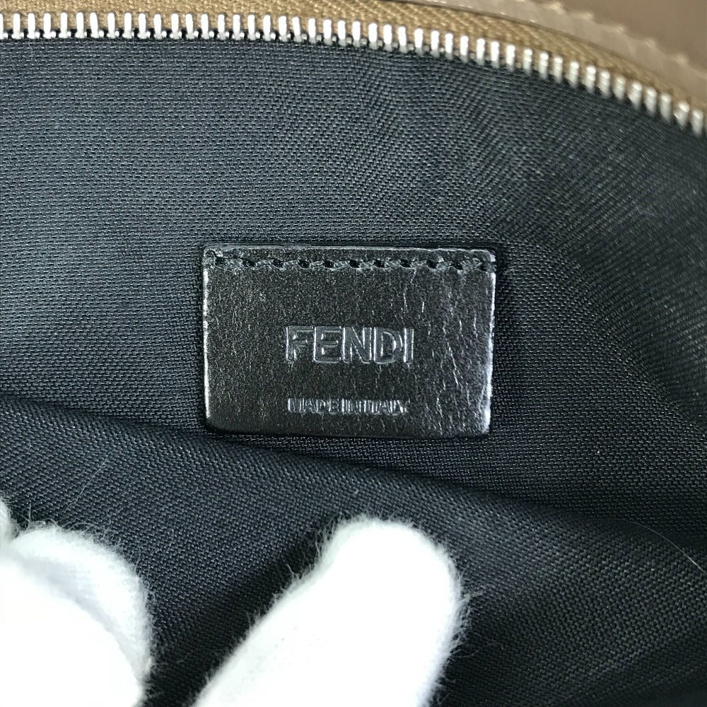 FENDI Pouch 7N0108 Nylon / leather khaki Zucca Women Used