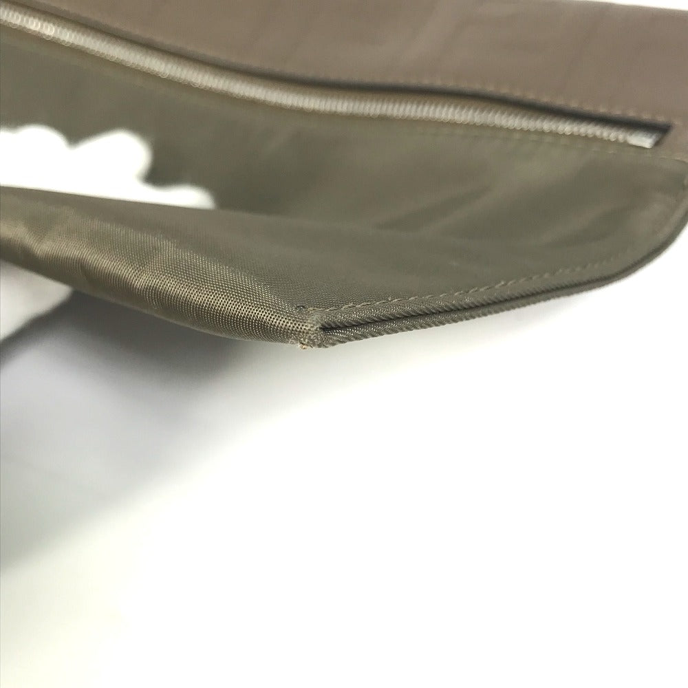 FENDI Pouch 7N0108 Nylon / leather khaki Zucca Women Used