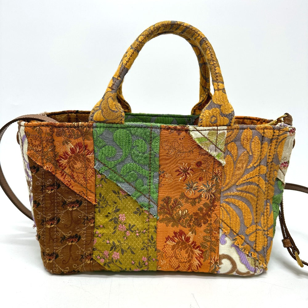 PRADA Tote Bag BN249 canvas multicolor Triangle logo Women Used