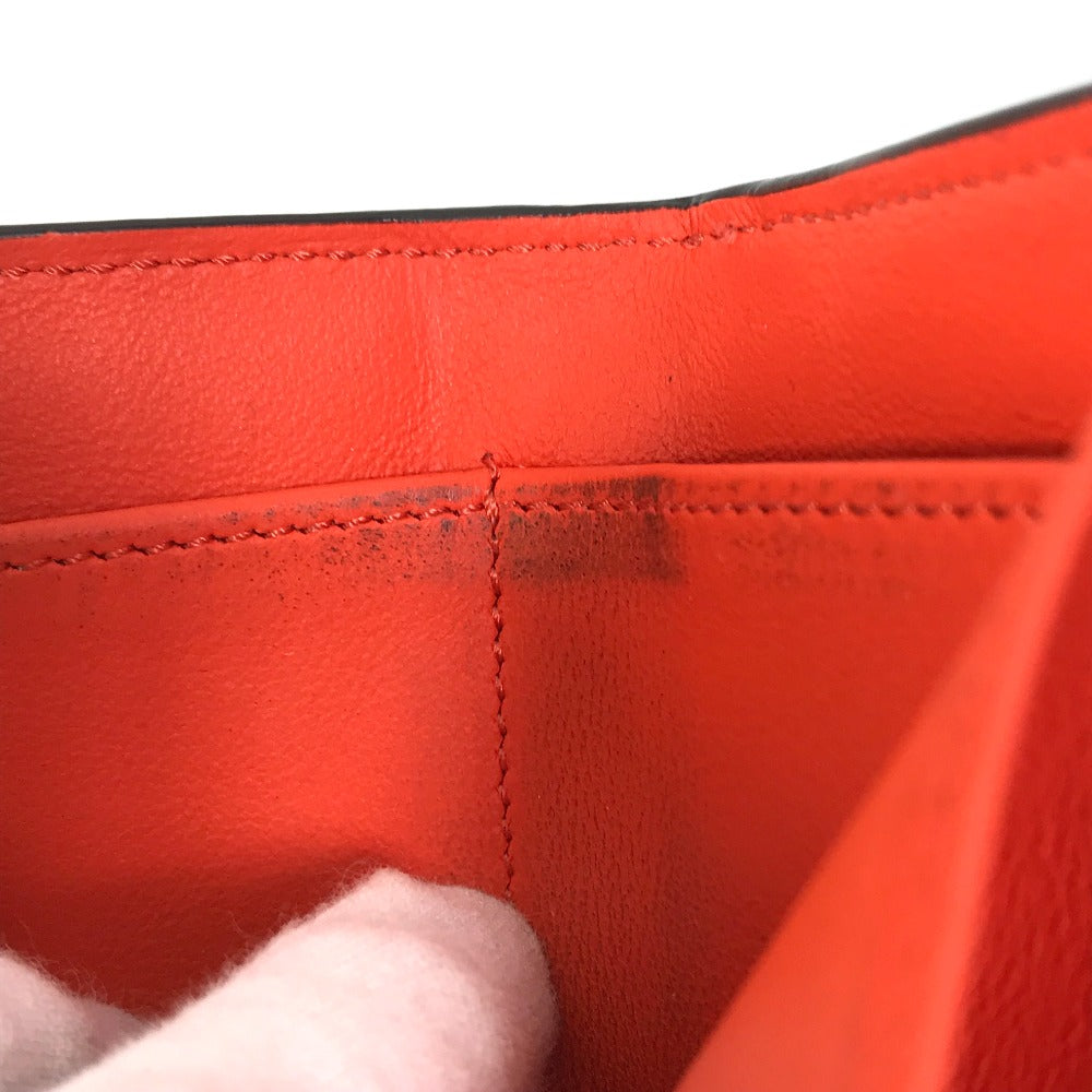 FENDI Trifold wallet 8M0426 leather Orange Peekaboo Women Used
