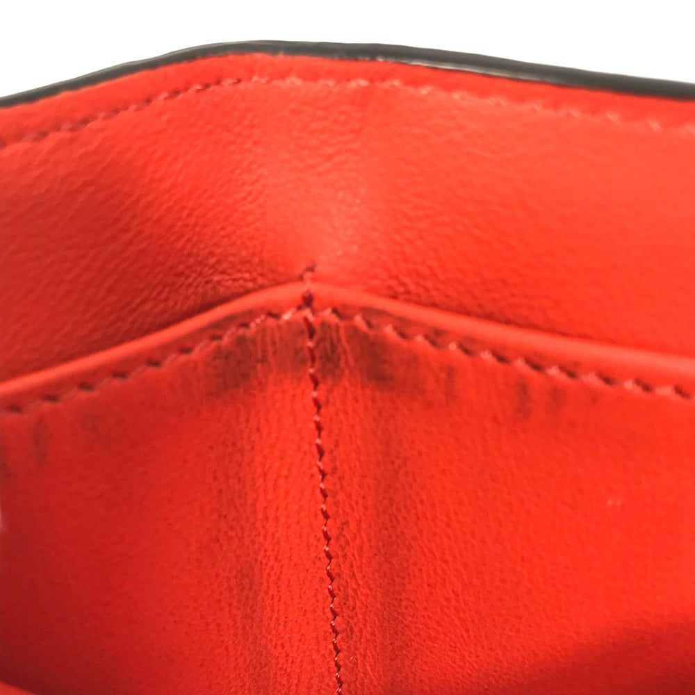 FENDI Trifold wallet 8M0426 leather Orange Peekaboo Women Used